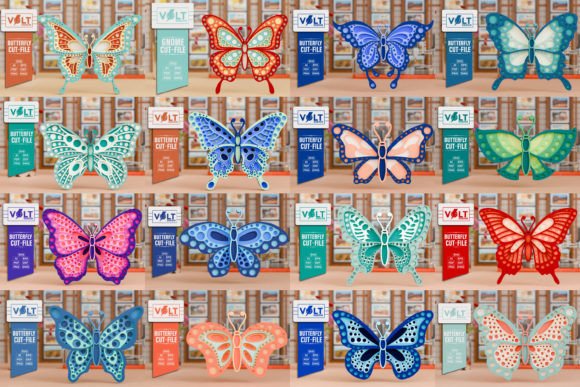 16 Butterfly 3D SVG Crafting File BUNDLE for Laser Cutting & Wall Decor