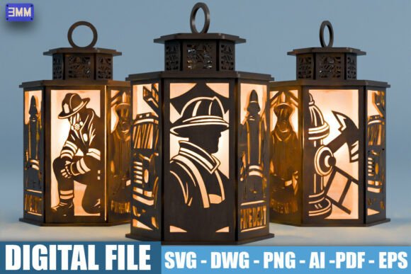 3D Firefighter Lantern SVG DXF File Review for Real Projects