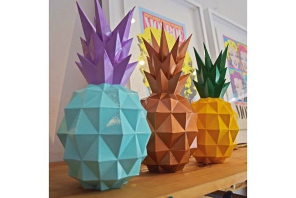 3D Papercraft Pineapple: A Summer SVG Design for Modern Branding