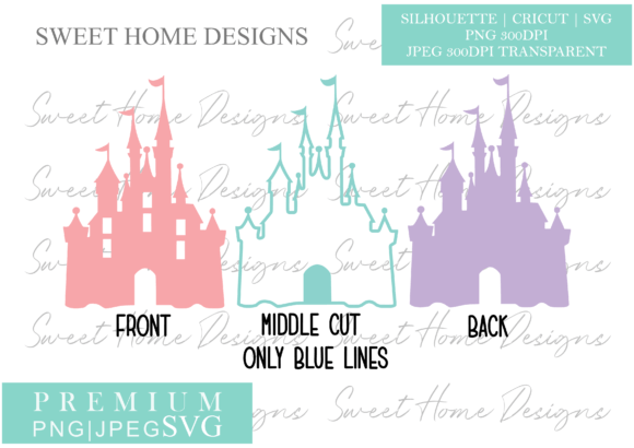 3D Princess Castle Laser: A Versatile Graphic for Laser Cutting and Creative Marketplaces