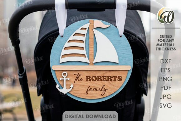 3D Stroller Sign Laser Cut for Creative Handmade Projects