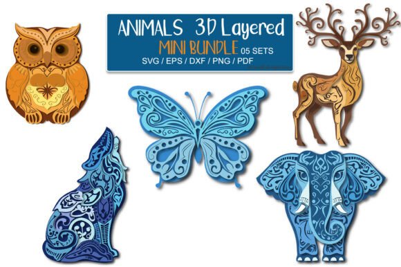 3D SVG Animals for Real Crafting Projects