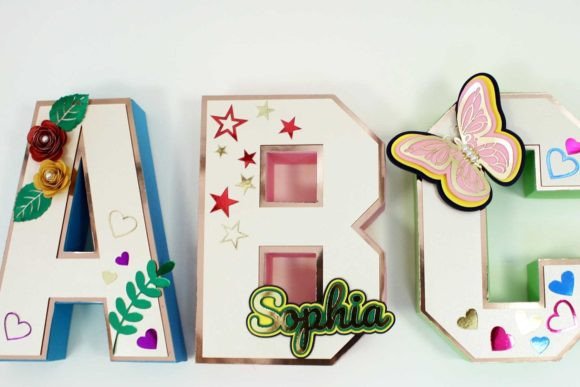 3D SVG Letters and Numbers for Birthday Design Projects