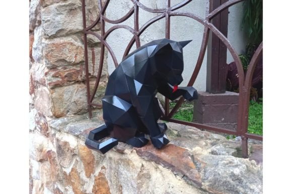 3D SVG Papercraft Cat for Creative Sellers