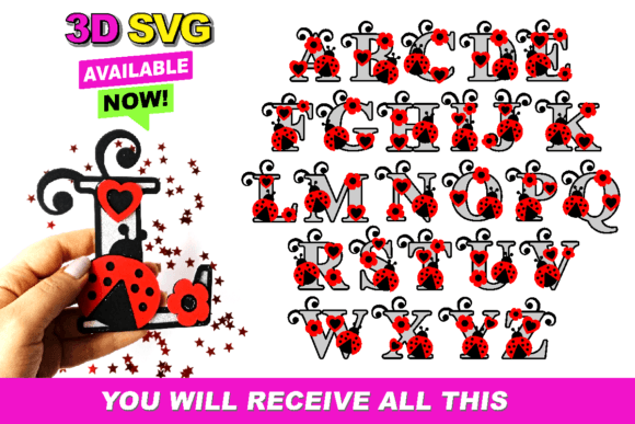 Alphabet 3D SVG Ladybug Adds Playful Flair to Brand Design
