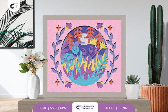 Beautiful Meadow 3D SVG for Seasonal Branding
