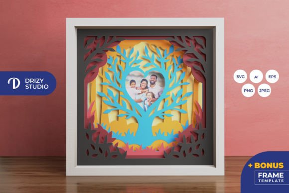 Family Tree Frame 3D Shadow Box: A Creative Design for Brand Storytelling
