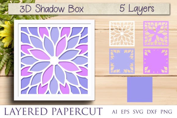 Flower Shadow Box SVG Review: A 3D Design Asset for Creative Projects