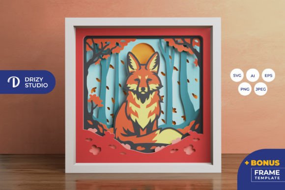 Fox in Sakura Forest 3D SVG Shadow Box Review for Professional Projects
