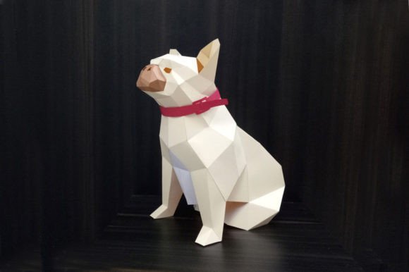 French Bulldog 3D SVG Sculpture for Animal-Themed Crafts