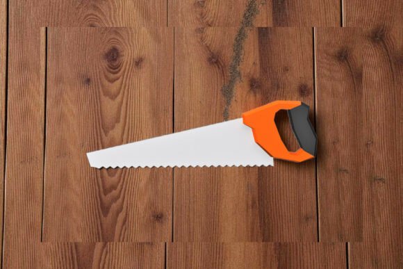 Hand Saw - 3D SVG Object for Creative Branding Projects