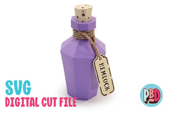 Hemlock Potion 3D Papercraft for Seasonal and Editorial Design