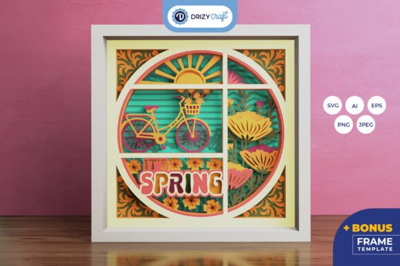 It's Spring Season 3D SVG Shadow Box Review for Professional Projects
