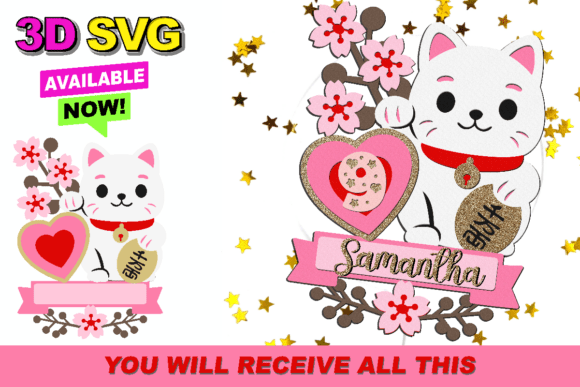 Lucky Cat Cake Topper 3D SVG Review for Real Projects