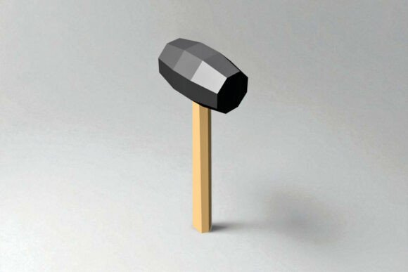 Mallet Hammer 3D SVG: A Versatile Graphic Design Asset for Local Businesses