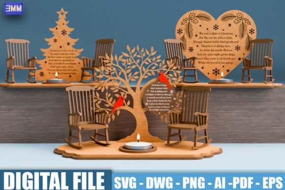 Memorial Chair Decor 3D SVG DXF for Laser Cutting: A Design Asset That Elevates Editorial Content