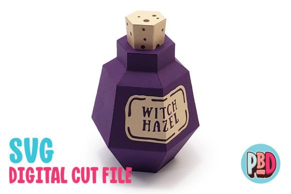 Witch Hazel Potion 3D SVG Shapes for Seasonal Content